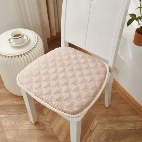Coussin De Siege - 45 X 45 Cm - Pour Chaise De Salle A Manger - En Coton PP - Lot De 4 (1/4)