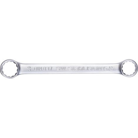 SW-Stahl 01301L Doppelringschlüssel 6 x 7 mm gerade Ausführung I Ringschraubenschlüssel I Doppel-Schraubenschlüssel I Ringschlüssel (1/4)
