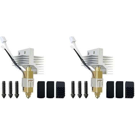 Kit de 2 buses en acier trempé et laiton de 0,4 mm pour tête d'impression Centauri en carbone-céramique, avec buses supplémentaires trempées de 0,2/0,4/0,6 mm QAQ (1/5)