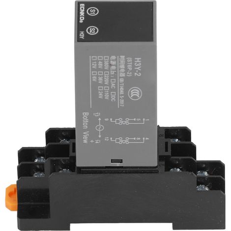 Relais temporisé multifonctionnel à 2 voies avec affichage numérique LCD et socle AC48V (1/5)
