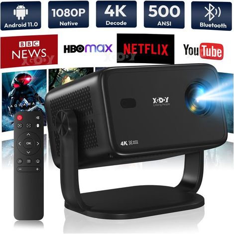 Vidéoprojecteur 4K Supporté Auto Focus Keystone - 18000 Lumens, 1080P Full HD Android 11, 2.4G/5G WiFi Bluetooth5.0 Projecteur Vidéo (1/5)