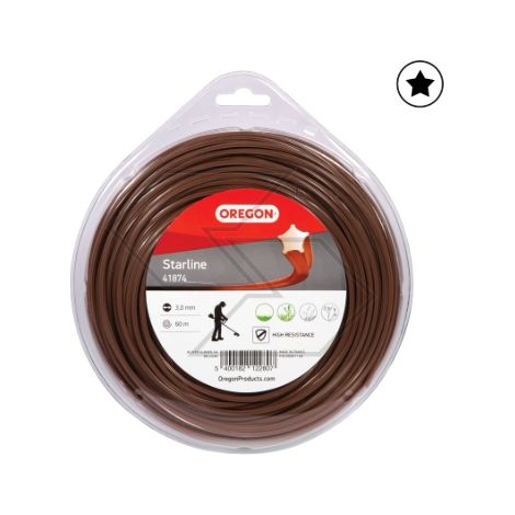 Valva filo per decespugliatore OREGON sezione stellare Ø 3,0 mm lunghezza 60m