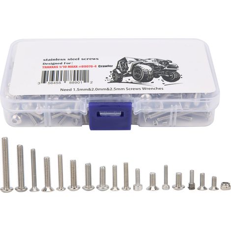 Jeu de Vis en Acier Inox pour Voiture RC Traxxas Maxx 1/10 - Accessoires et Pièces Détachées (1/5)