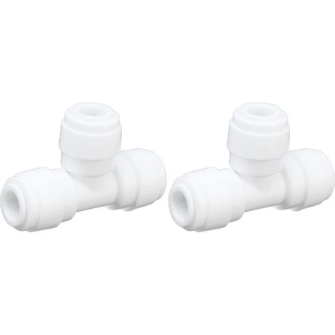 Lot de 2 connecteurs rapides en plastique à enfichage pour montage, raccords en T pour dérivations (1/5)