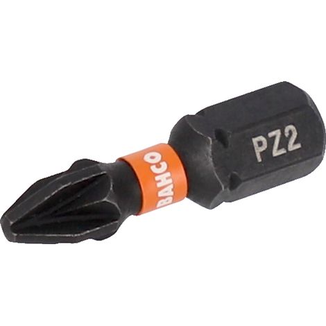 Bahco 1/4 Torsion Bits für Pozidriv Schrauben 25 mm - PZ2 - 25 Stk./Blisterpackung