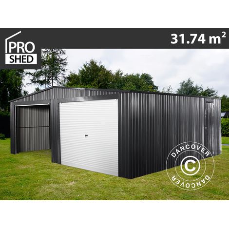 Metal garage double 6.37x5.13x2.41 m, 31.74 m², ProShed®, (1/5)