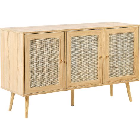 Schrank PEROTE Rattan Hellbraun