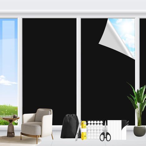 Store Occultant sans Perçage 300 × 147 cm, Rideau Occultant Thermiques, Fenetre Thermique avec Attaches Auto-adhésives, Découpable Tissu Occultant Thermique pour Fenetre de Toit Chambre Bureau (1/5)