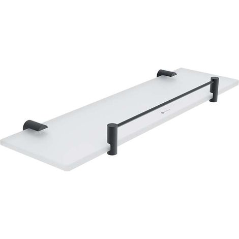 Nimco Bormo - Mensola, lunghezza 40 cm, vetro/nero opaco BRC 11091BX-40-90 (1/2)