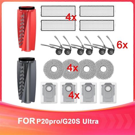 Seitenbürste, HEPA-Filter und Hauptwalze für Qrevo Curv/P20 Pro – Komplettes Wartungsset, langlebige Ersatzteile, effizientes Reinigungszubehör, einfacher Austausch für Saugroboter. (1/5)