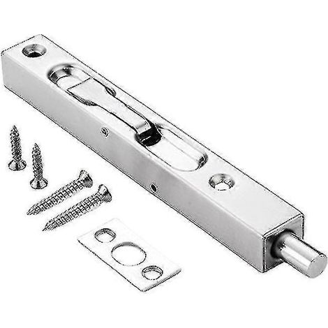 Verrou de porte en acier inoxydable 304 pour porte double, verrou de sécurité avec ressort puissant, (6 pouces)