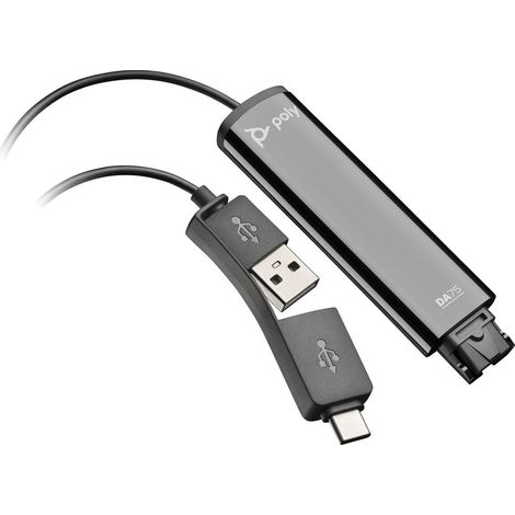 POLY DA75 USB-zu-QD-Adapter schwarz