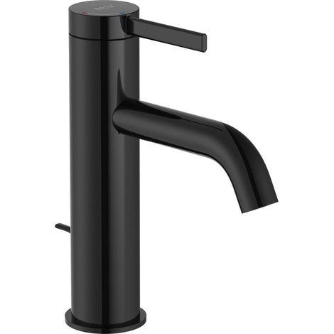Roca - Mezclador monomando para lavabo con desagüe automático Ona, Negro Titanio A5A309ECN0 (1/2)