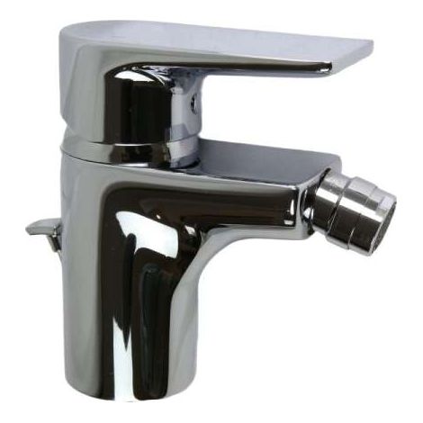 Kreos Design Bidetarmatur Einhebel-Bidetbatterie mit Ablaufgarnitur ALPHA chrom 69221