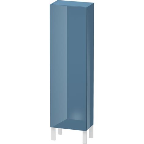 Armadio Duravit L-Cube semi-alto larghezza 400 mm, profondità 243 mm, 1 anta, cerniera a destra, colorazione: Laccato lucido blu pietra - LC1168R4747 (1/5)