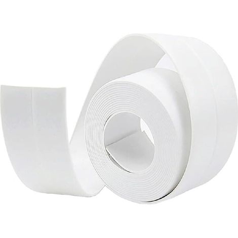 Nastro sigillante antimuffa e impermeabile, sigillante in silicone bianco per bagni e vasche da bagno, nastro adesivo morbido adatto per cucine, servizi igienici e angoli - 3,2 m x 3,8 mm - OUYLAF