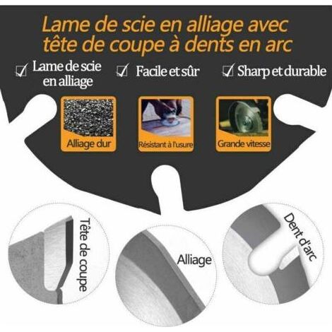 VURAHOME – 125-mm-Lamellenscheibe für Winkelschleifer – 6 Hartmetallzähne – Zum Schneiden und Schnitzen von Hartholz – 22,23 mm Bohrung – 4 mm Dicke (1/5)