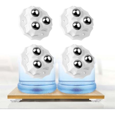 Roulette pivotante universelle pour meubles - Mini - Blanc - Lot de 4 (1/4)