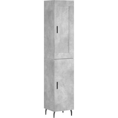 Credenza buffet cassettiera mobile contenitore organizer cucina soggiorno soggiorno alto 34,5 x 34 x 180 cm derivati del legno grigio 020034340