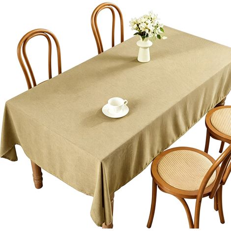 Mantel impermeable de poliéster con soporte - 140 x 140 cm, color caqui
