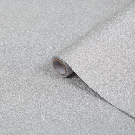 film adhésif pour meuble décoratif – Argent pailleté 45 cm x 1,5 m (1/5)