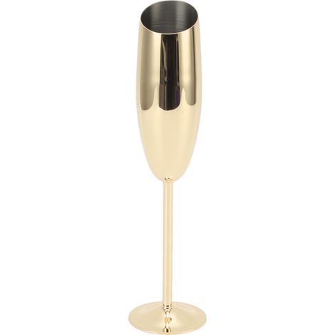 Gobelet en métal inoxydable plaqué or, résistant à la rouille et à la décoloration, avec bord biseauté, idéal pour les fêtes et la maison. (1/5)