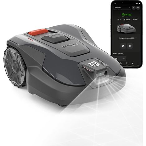 HUSQVARNA Automower® Aspire R6V - Mähroboter ohne Begrenzungskabel, AI Vision Objekterkennung, GPS-Navigation, WLAN-App-Steuerung, systematische Mähmuster, virtuelle Zonen, bis 600 m2