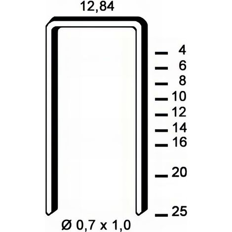 Lot de 10 000 agrafes galvanisées A-14 – Dimensions 12,84 x 14 mm – Fil 0,7 x 1 mm – Pour cloueur et agrafeuse – Alsafix