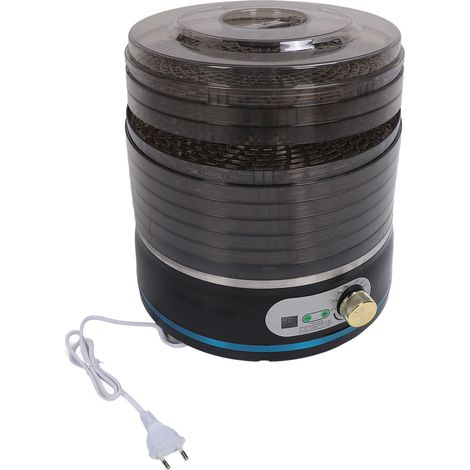 Déshydrateur alimentaire noir artisanal à 8 niveaux, déshydrateur électrique pour fruits et légumes, prise UE 220-240 V (1/5)
