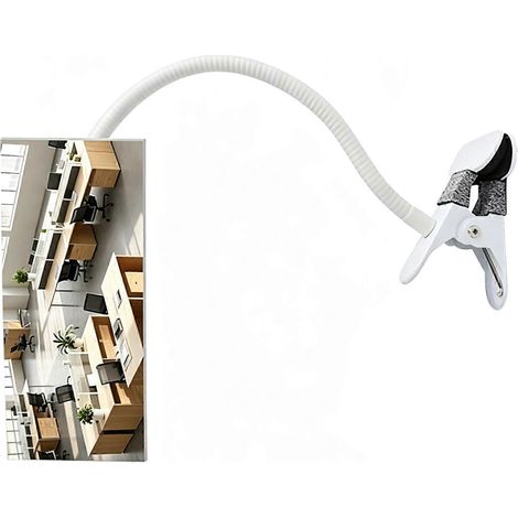Miroir de bureau rectangulaire sans cadre avec clips métalliques robustes, en verre miroir de bureau, adapté aux bureaux cloisonnés et aux écrans d'ordinateur, disponible en plusieurs couleurs. (1/5)