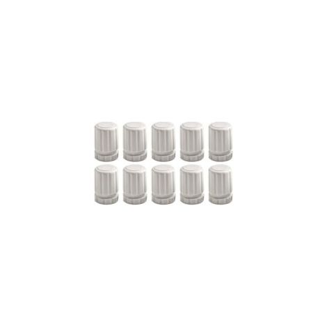 10er-Pack Handschalter für Fußbodenheizungsverteiler, M30 x 1,5, ABS-Kunststoff-Heizkörperventilknopf, Zubehör für Temperaturregelventile, weiß - Crezuo