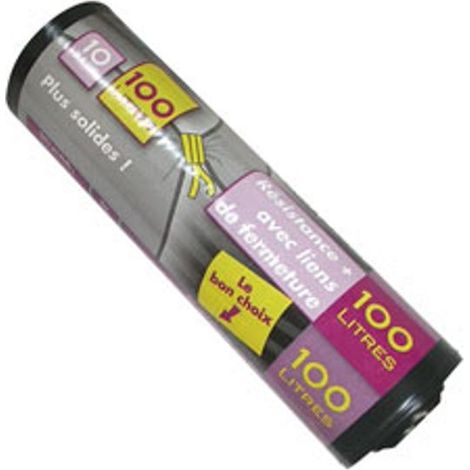 PUBLI EMBAL SAC POUBELLE 100L X10 NF 82X92 10040SM 1037410 (1/2)