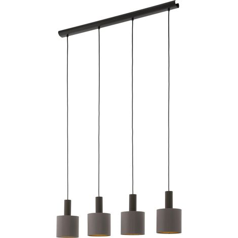 Suspension luminaire Concessa 1 à 4 lampes, lustre suspendu en acier (1/4)