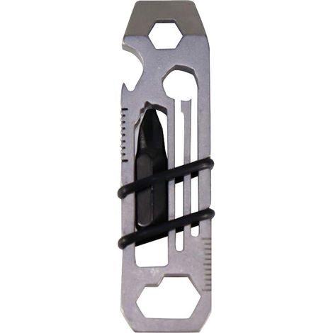 6 en 1 Outil multifonction en acier inoxydable, Ouvre-boîte multifonction, En acier inoxydable, Clé Allen, Équipement EDC, Pour voyage, alpinisme, camping, randonnée (1/5)