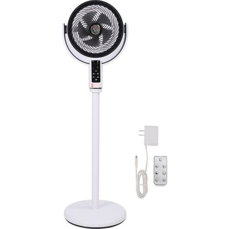 Ventilatore a Colonna Ricaricabile 8000mAh, 10 Velocità Silenzioso con Telecomando e Aromaterapia, Altezza Regolabile in ABS – Design Moderno per Camera da Letto e Ufficio (1/5)