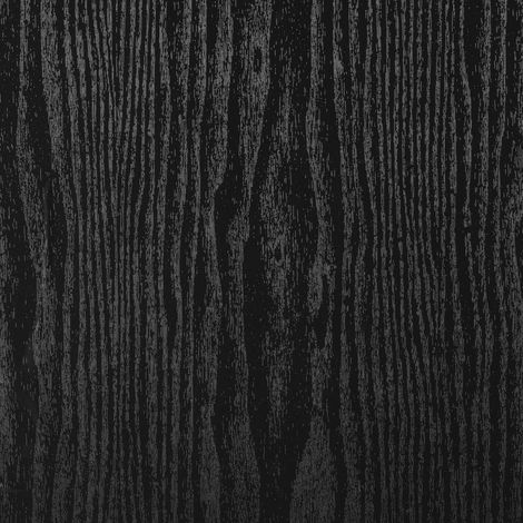 Papier Peint Effet Bois Noir pour Meubles en Papier de Contact Autocollant en Grains de Bois Amovible Film en Plastique Vinyle pour Bricolage Tables Armoires Portes Murs 44.5x1000CM (1/5)