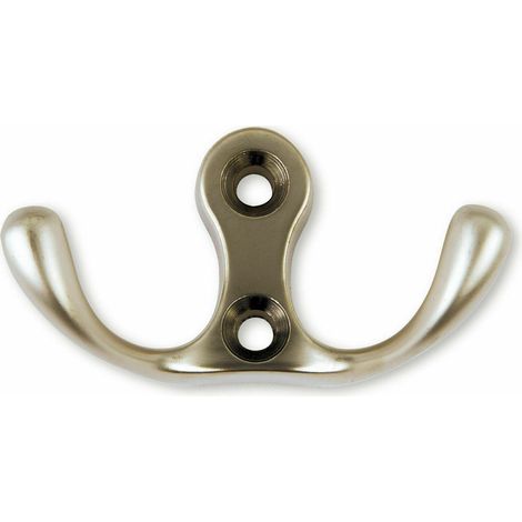 Garderobenhaken MAREEN 2-fach 30 x 56 x 28 mm BA 17 mm Edelstahloptik matt