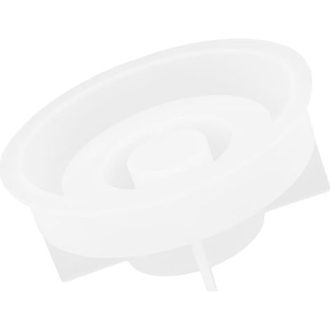 Moule Bougeoir Rond en Silicone Blanc pour Bougies, DIY (1/5)