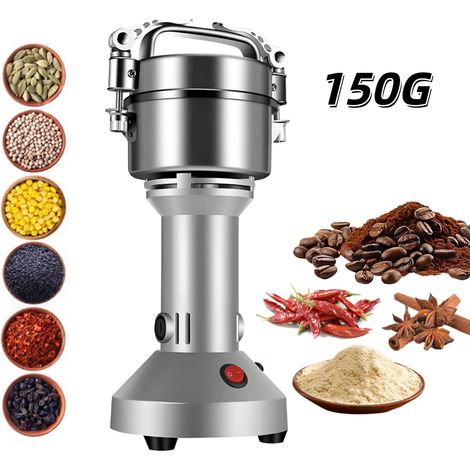 Moulin à grains - 1400W - Moulin à Café Électrique - Broyeur à herbes - Acier inox - 27000 tr/min - Multifonctionnel - Capacité 150g (1/5)