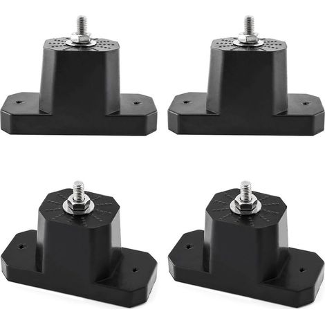 4 Pièces Support Climatiseur Exterieur, Anti Vibration climatiseur, Amortisseurs de Vibrations de Climatiseurs, Support Climatisation pour Aux Climatiseurs Intérieurs et Extérieurs (Noir) (1/5)