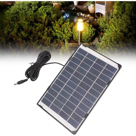 Panneau Solaire 6W 12V Polycrystalline DC5521 pour Surveillance Extérieure et Éclairage Domestique - Support Inclus (1/5)