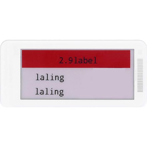 Étiquette électronique ESL écran TFT 2,9 pouces affichage prix étagère Bluetooth faible consommation noir blanc rouge (1/5)