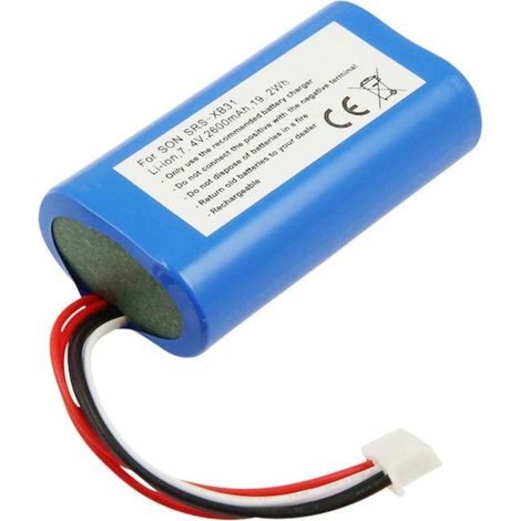 Batterie Li-ion 7.4V - AVIZAR - ST-06 - 2600mAh - Compatible Sony SRS-XB31 - Couleur Bleu