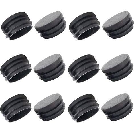Lot de 12 Bouchons à lamelles Ronds en Plastique polyéthylène - 22 mm - pour Couvrir Les Tubes en Acier Inoxydable - pour Une Protection Parfaite (1/5)