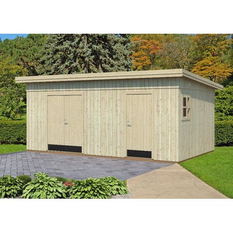 Abri de jardin en bois Kalle 16,9 m2 Naturel (1/5)