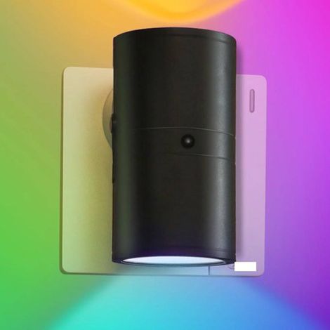 1 unidad, 16 colores, Luz nocturna LED con enchufe, Luz nocturna RGB que cambia de color con sensor de luz, 0-100LM, Pasillo, dormitorio, negro (1/5)
