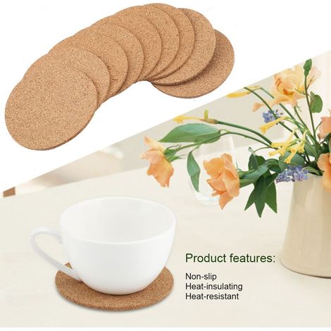 Set mit 100 Holzuntersetzern für Tee- und Kaffeetassen, Geschirr und Wohnaccessoires (1/5)