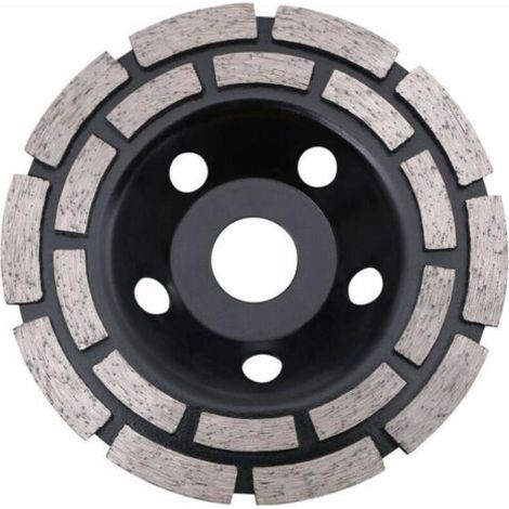 Disque diamanté double rangée 125×22,23mm, pour meulage béton/pierre/granit/chape/maçonnerie, polyvalent (1/5)