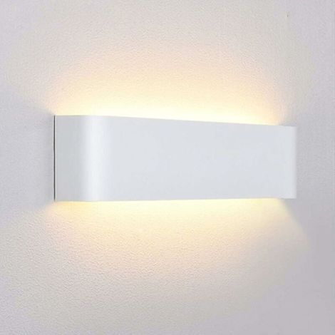 Applique Murale Interieur LED 12W Blanc Chaud 3000K Lampe Murale Aluminium Luminaire Mural Moderne pour Chambre Salon Couloir Escalier Hôtel Hall d'Entrée Vitrine (1/5)