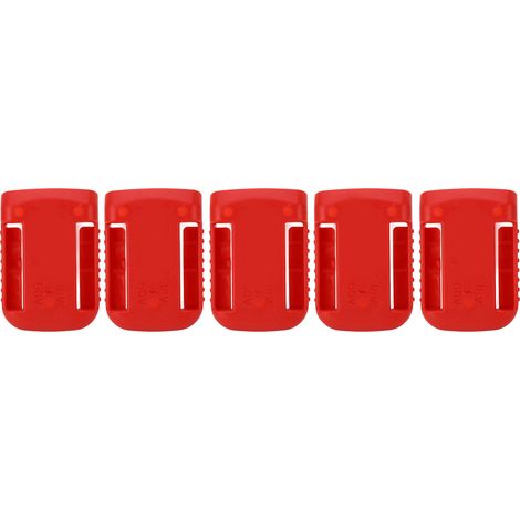 5 ensembles d'étagères de rangement pour batteries avec bases de support et clips de suspension adaptés aux batteries au lithium Dewalt DCB180, DCB182, DCB184, DCB200, DCB201 et autres. (1/5)